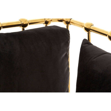Novo Chair With Gold Finish Tapered Arms