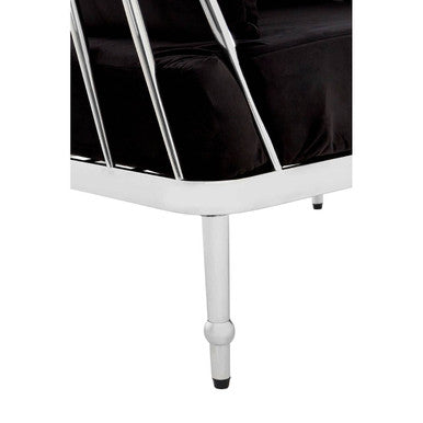 Novo Chair With Silver Finish Tapered Arms