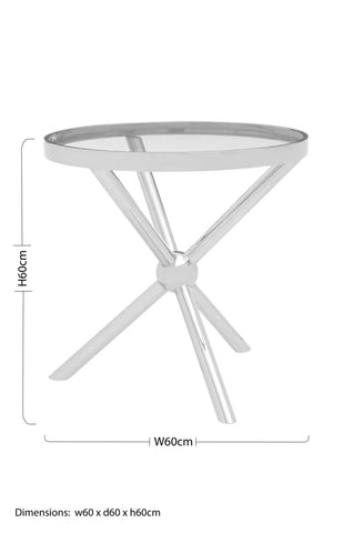 Novo Round Silver Side Table