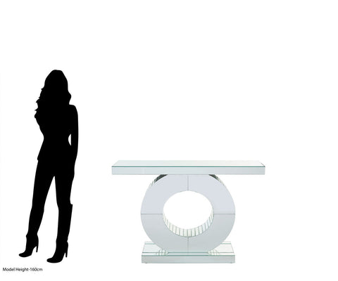 Gianara Mirrored Console Table