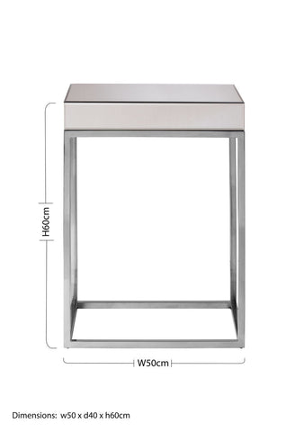 Gianna Mirrored Side Table