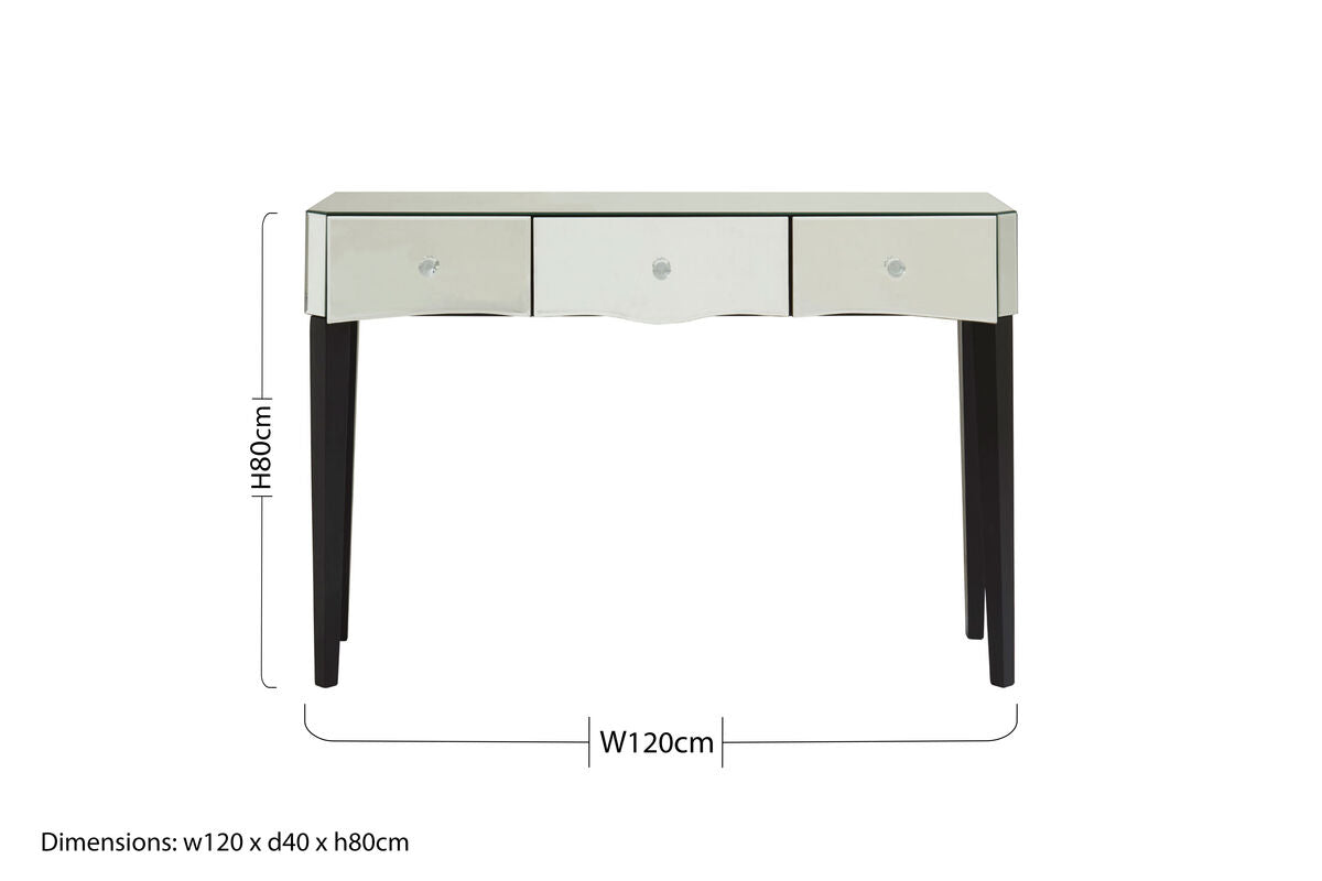 Gabriella Mirrored Console Table