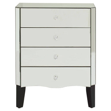 Gabriella Mirrored Chest of 4 Drawers