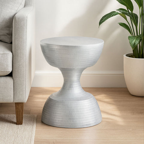Matin Small Textured Aluminium Side Table
