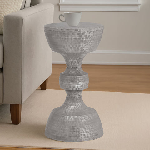 Matin Large Textured Aluminium Side Table