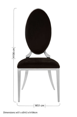 Eliza Black Velvet Dining Chair