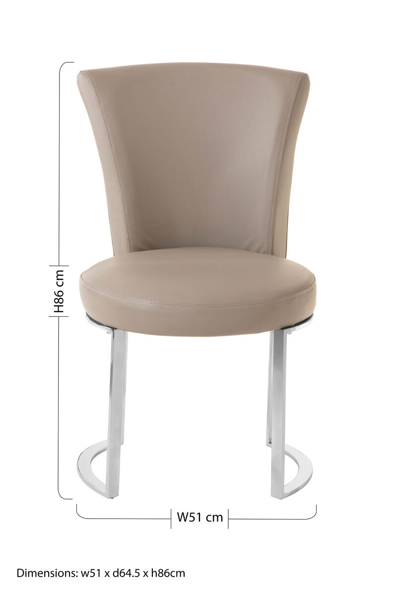 Eliza Grey Faux Leather Dining Chair