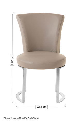 Eliza Grey Faux Leather Dining Chair