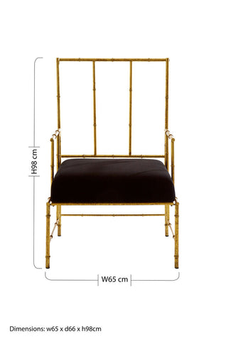 Monroe Gold and Black Velvet Accent Chair