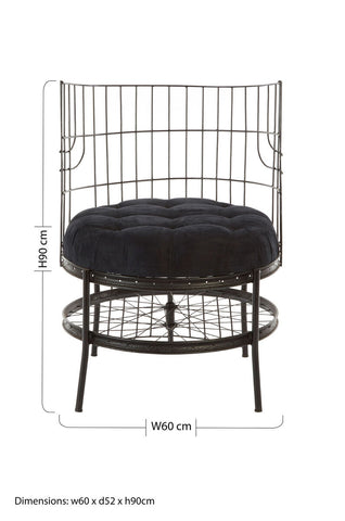 Mantis Black Wheel Design Chair