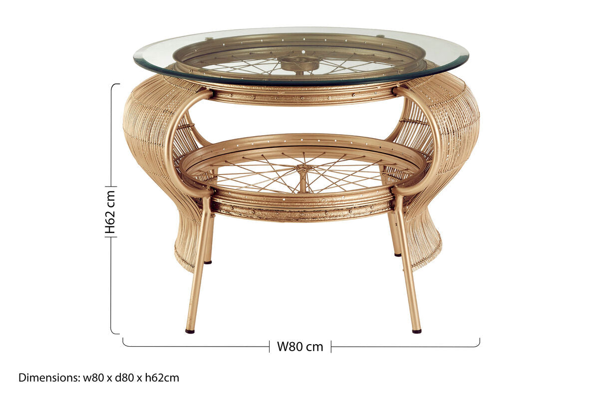 Mantis Champagne Gold Finish Table