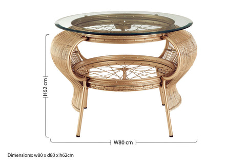 Mantis Champagne Gold Finish Table
