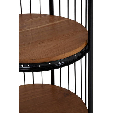 Mantis Medium 3 Tier Black Birdcage Shelf Unit