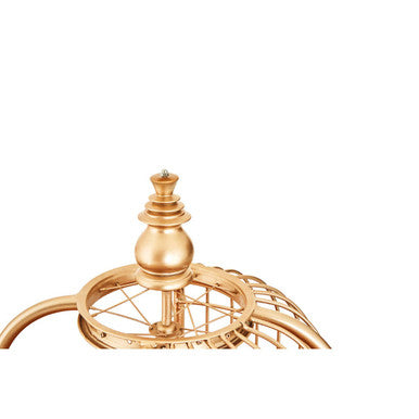Mantis Champagne Gold Finish Birdcage Shelf Unit