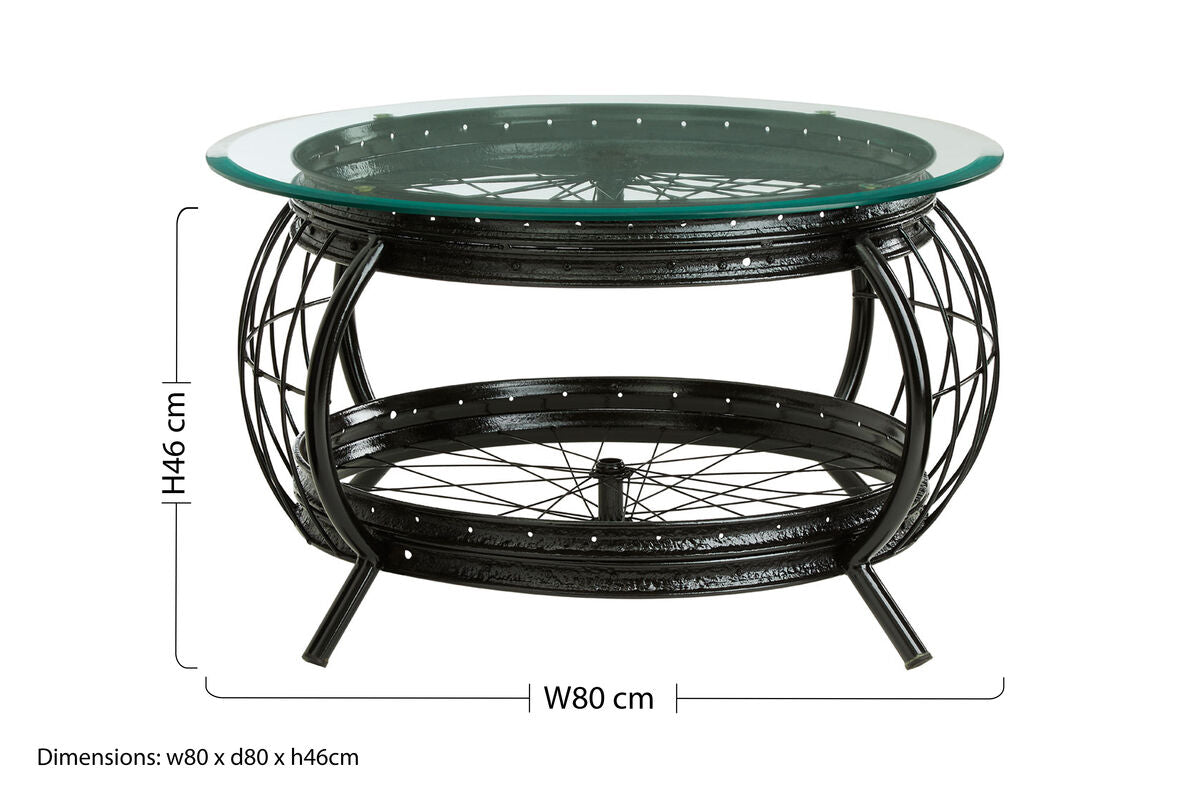 Mantis Black Finish Coffee Table