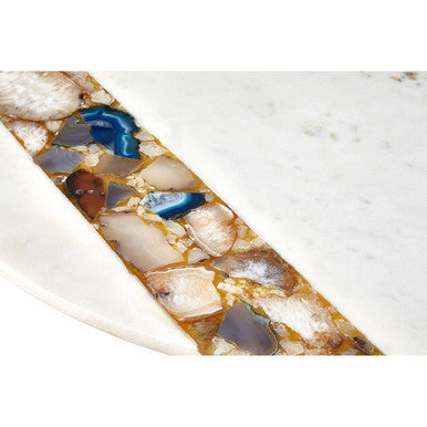 Vizzini Agate Marble Top Round Coffee Table
