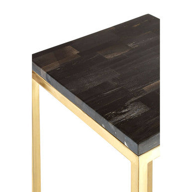 Relic Dark Petrified Wood Pedestal Table