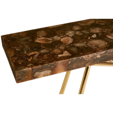 Relic Console Table With Agate Top