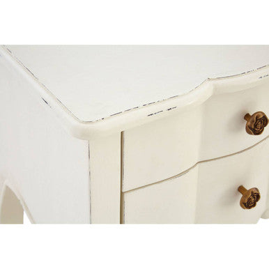 Loire 2 Drawer White Bedside Table