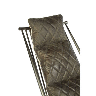 Hoxton Genuine Grey Leather Chair