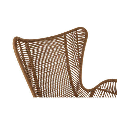 Sisal Latte Rope Lounge Chair And Footstool
