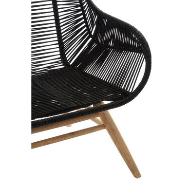Sisal Black Rope Armchair