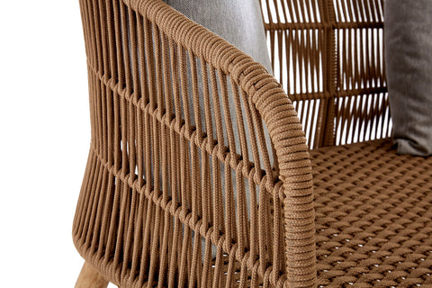 Opus 3 Seat Grey Sofa with Wooden Legs