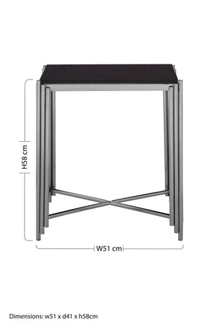 Clarice Granite Top Side Table