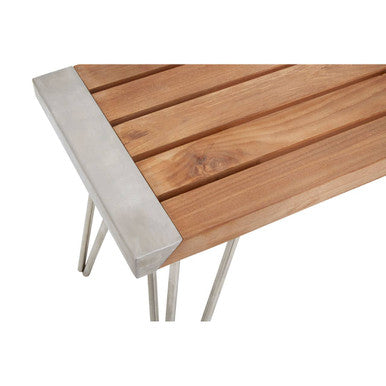 Nandri Slatted Teak Wood Bench