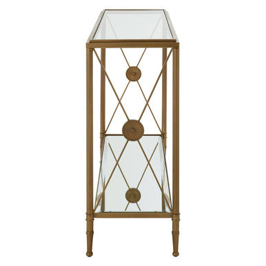 Axis Console Table With Gold Finish Frame