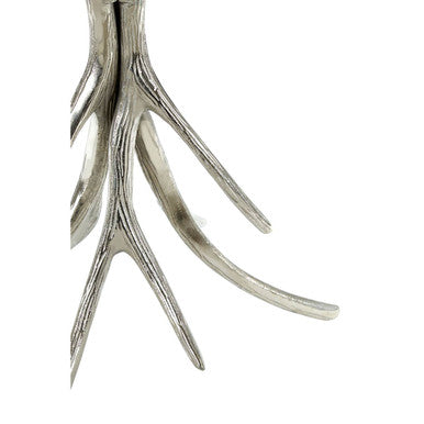 Antler Round Side Table with Black Marble Top