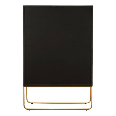 Modica Oak Wood and Brushed Gold Cabinet