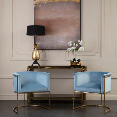 Mias Blue Velvet Chair