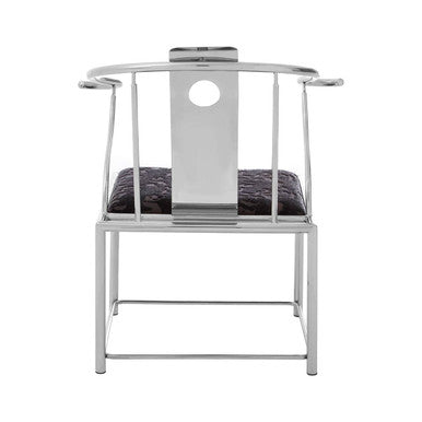 Yasmin Black Velvet And Steel Chair