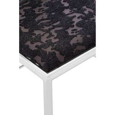 Yasmin Black Velvet And Steel Chair