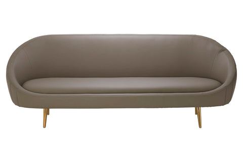 Lagero Brown Leather Effect Sofa