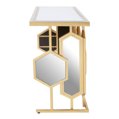 Rio Gold and Mirror Console Table