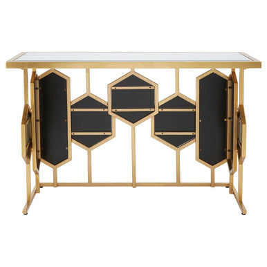 Rio Gold and Mirror Console Table