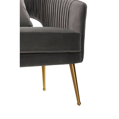 Hendricks Grey Velvet Sofa