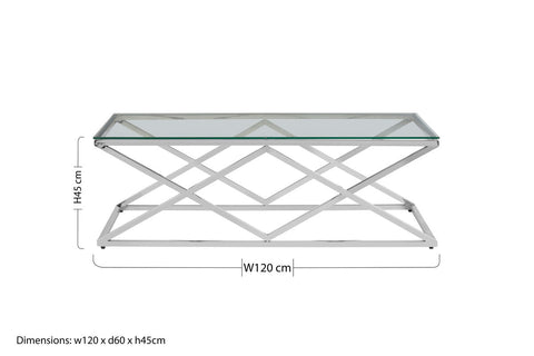 Allure Inverted Prism Base Coffee Table