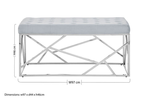Allure Powder Blue Geometric Bench
