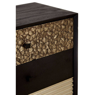 Boho Patterned 5 Drawer Tall Cabinet