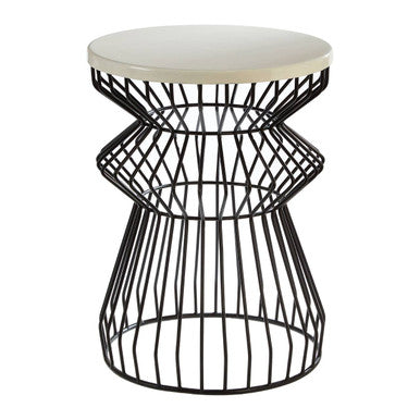 Corina Side Table With Curved Base