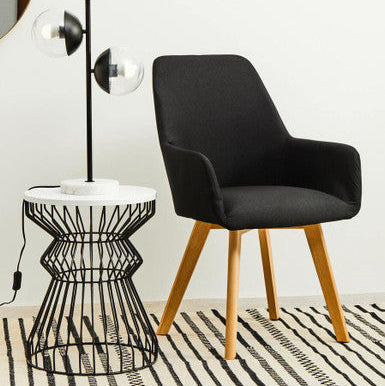 Corina Side Table With Curved Base