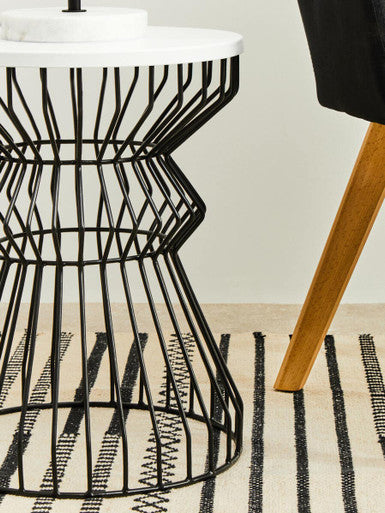 Corina Side Table With Curved Base