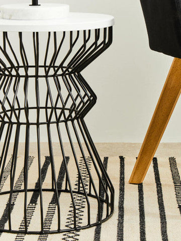 Corina Side Table With Curved Base