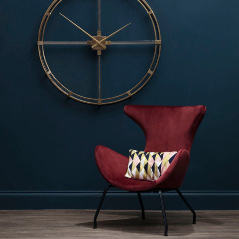 Kolding Red Fabric Modern Wingback Chair
