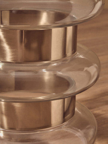 Margot Clear Glass And Gold Side Table