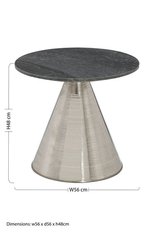 Martini Table With Grey Marble Top