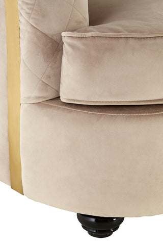 Fiji Three Seat Grey Cotton Velvet Sofa